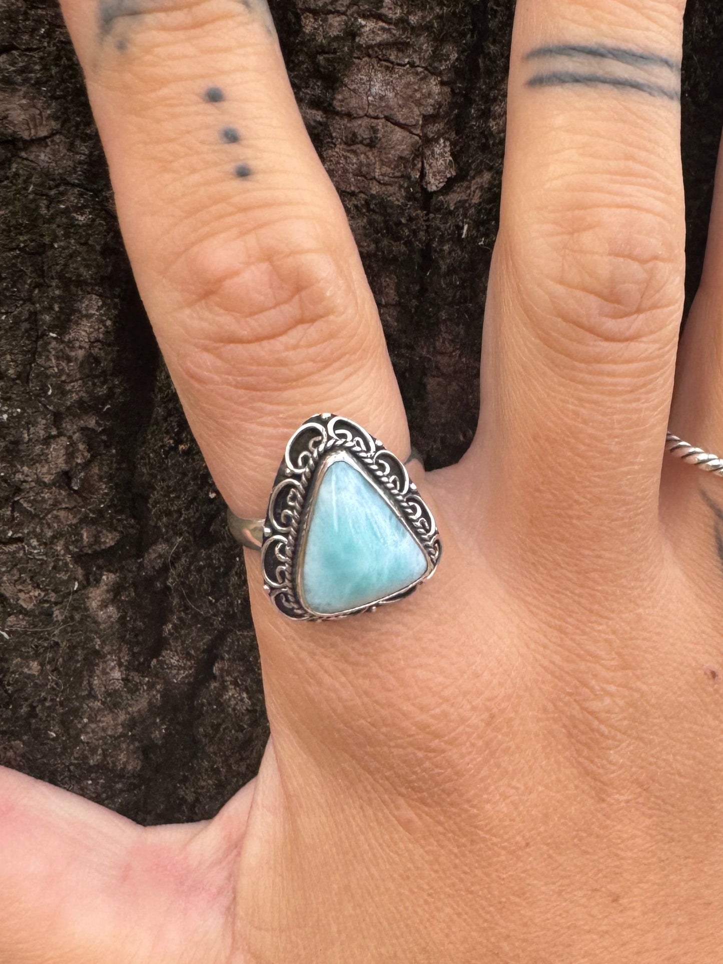Anello in Argento 925 con Larimar
