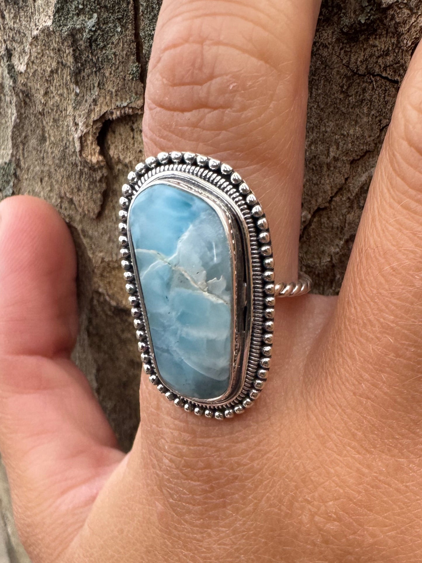 Anello in Argento 925 con Larimar