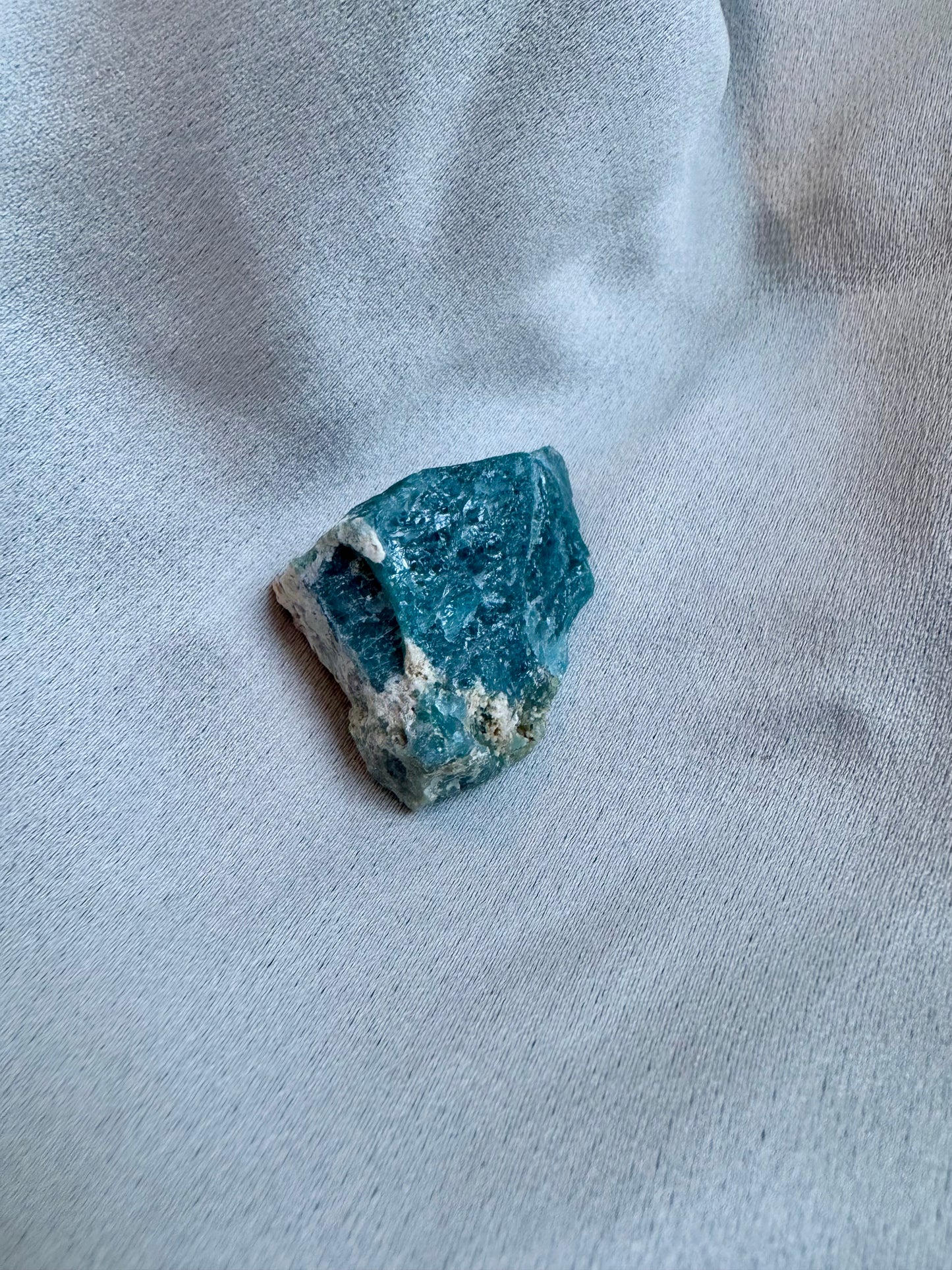 Raw blue apatite