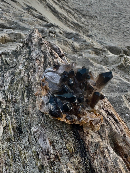 Smokey quartz druse