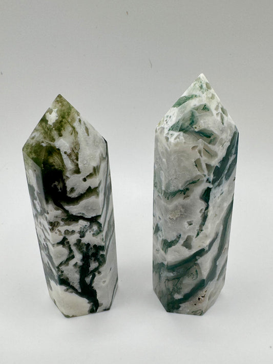 Punta esagonale in Agata Muschiata