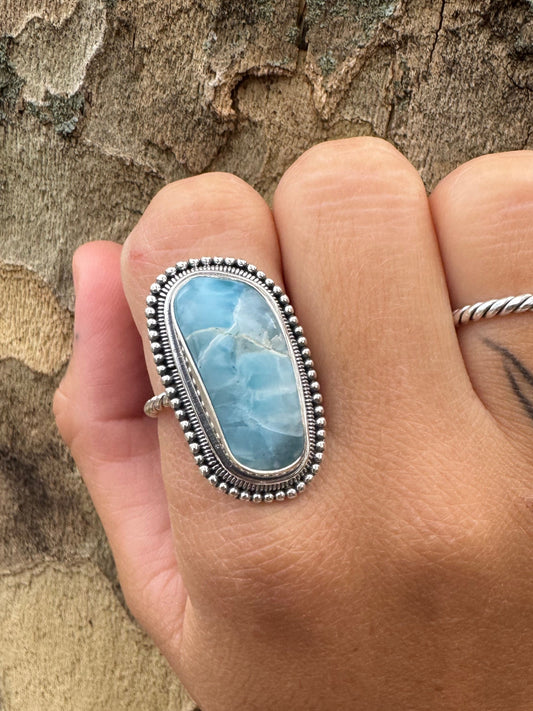 Anello in Argento 925 con Larimar