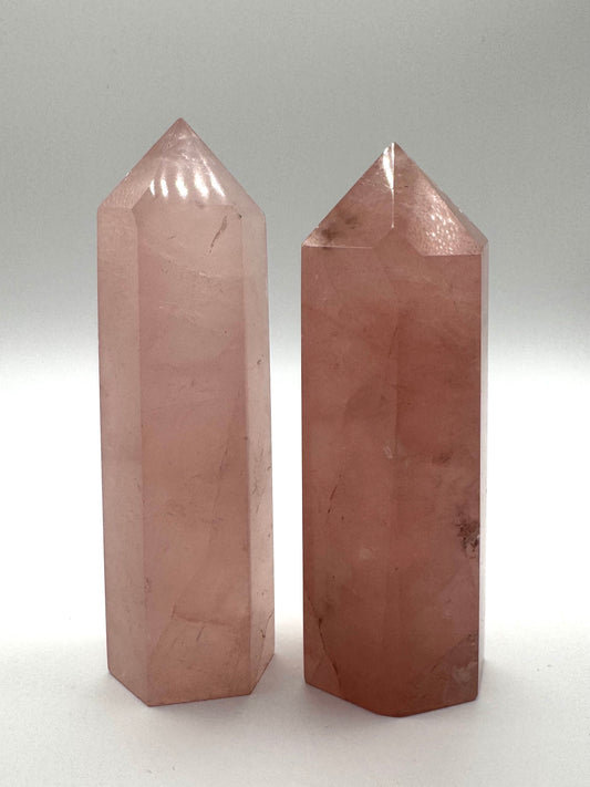 Punta Esagonale di Quarzo Rosa