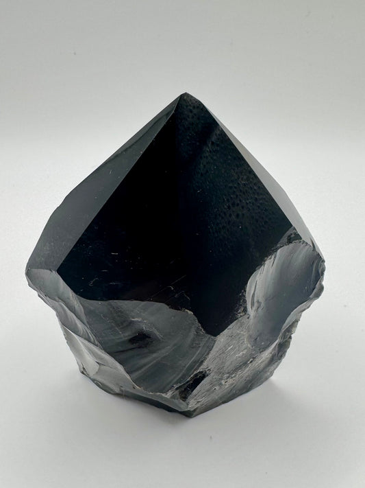Punta di Ossidiana Nera con Base Grezza