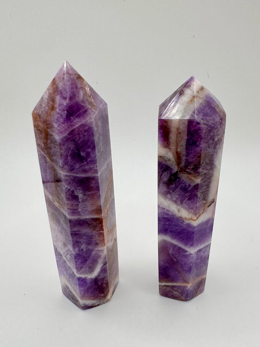 Punta Esagonale di Ametista Fasciata