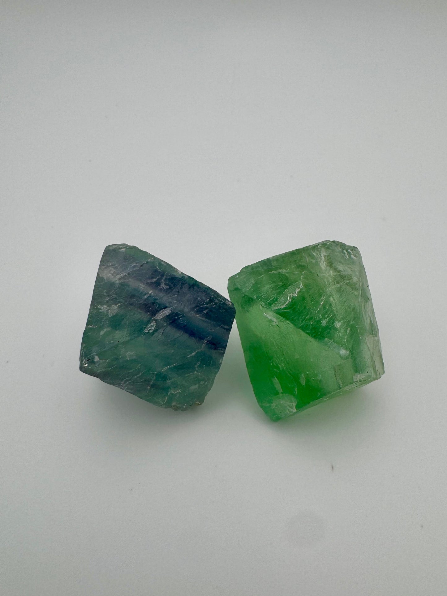 Fluorite Naturale – Ottaedro Verde e Viola