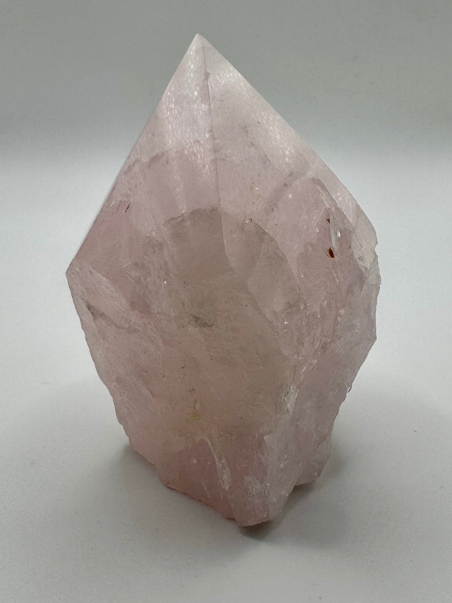 Punta di Quarzo Rosa con Base Grezza