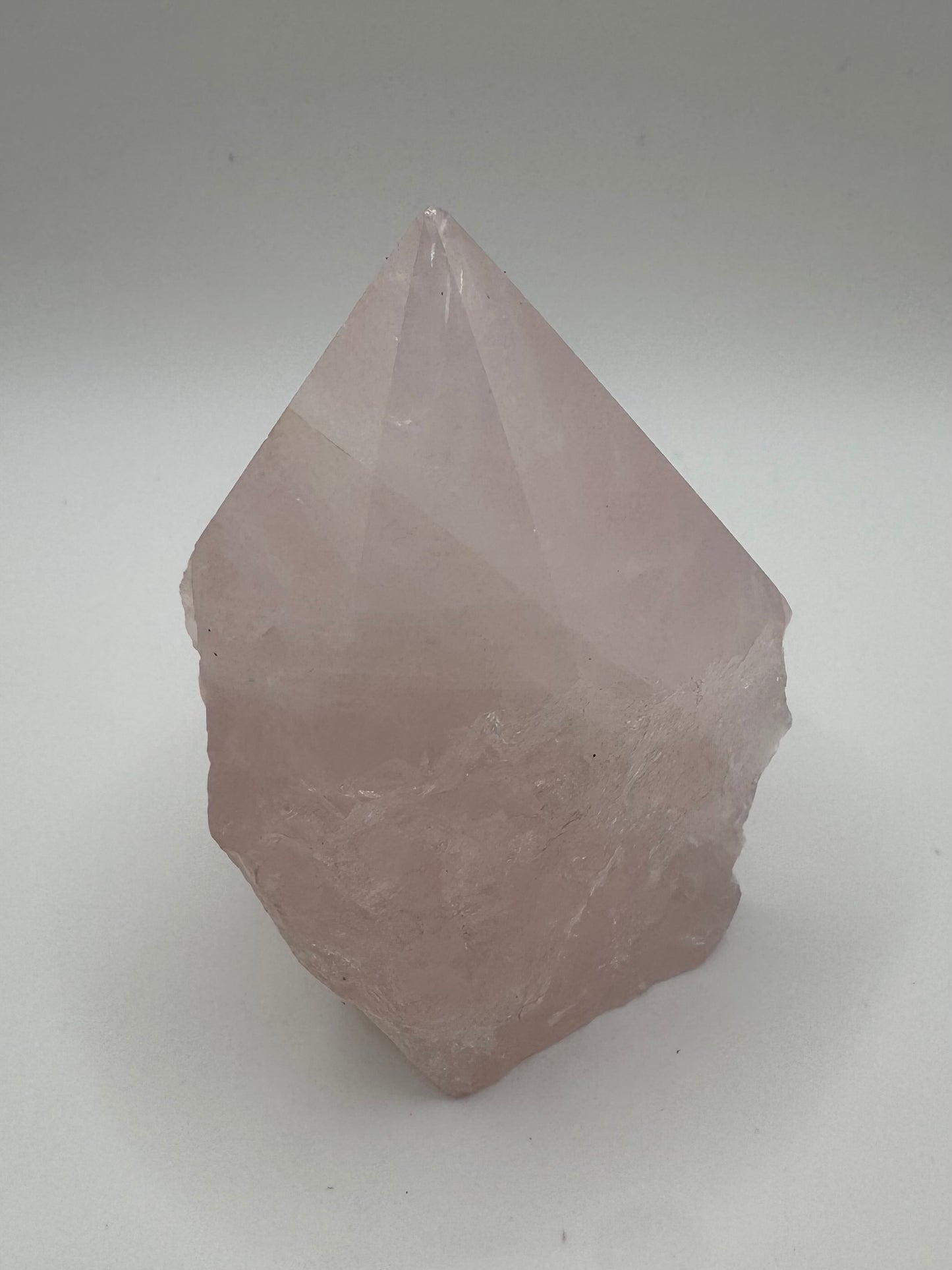 Punta di Quarzo Rosa con Base Grezza