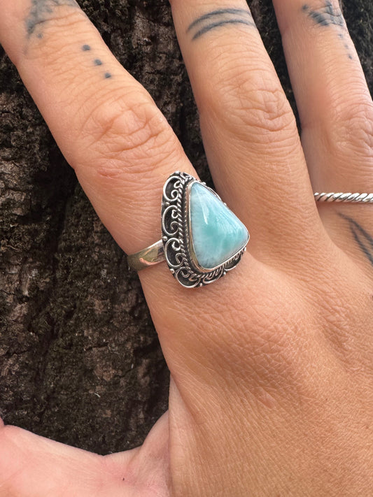 Anello in Argento 925 con Larimar