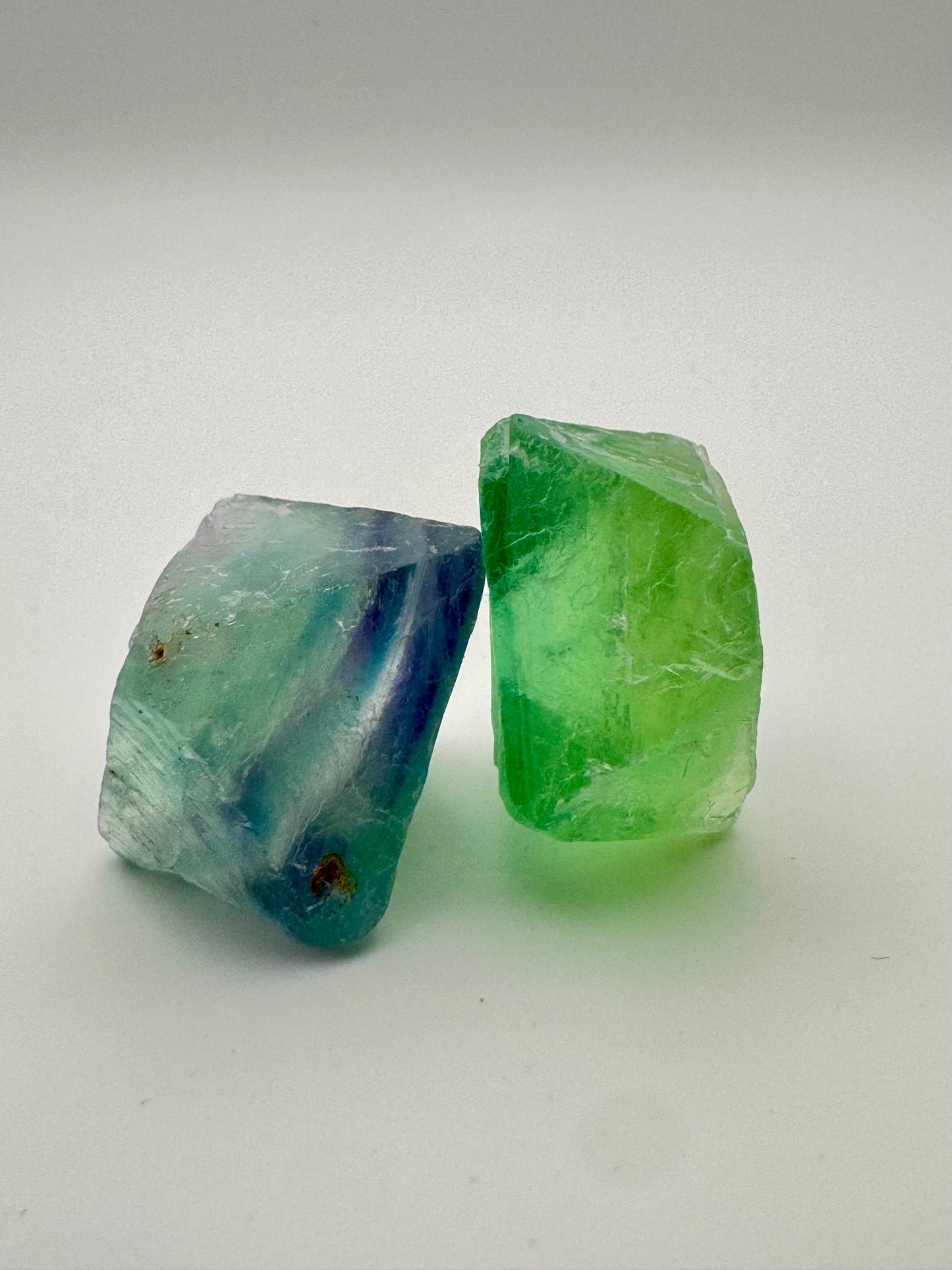 Fluorite Naturale – Ottaedro Verde e Viola