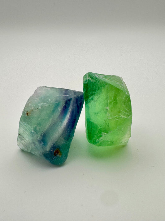 Fluorite Naturale – Ottaedro Verde e Viola