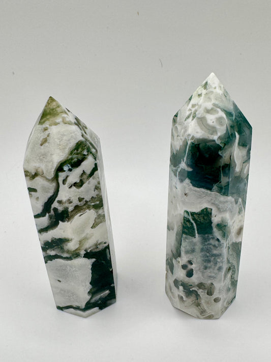 Punta esagonale in Agata Muschiata