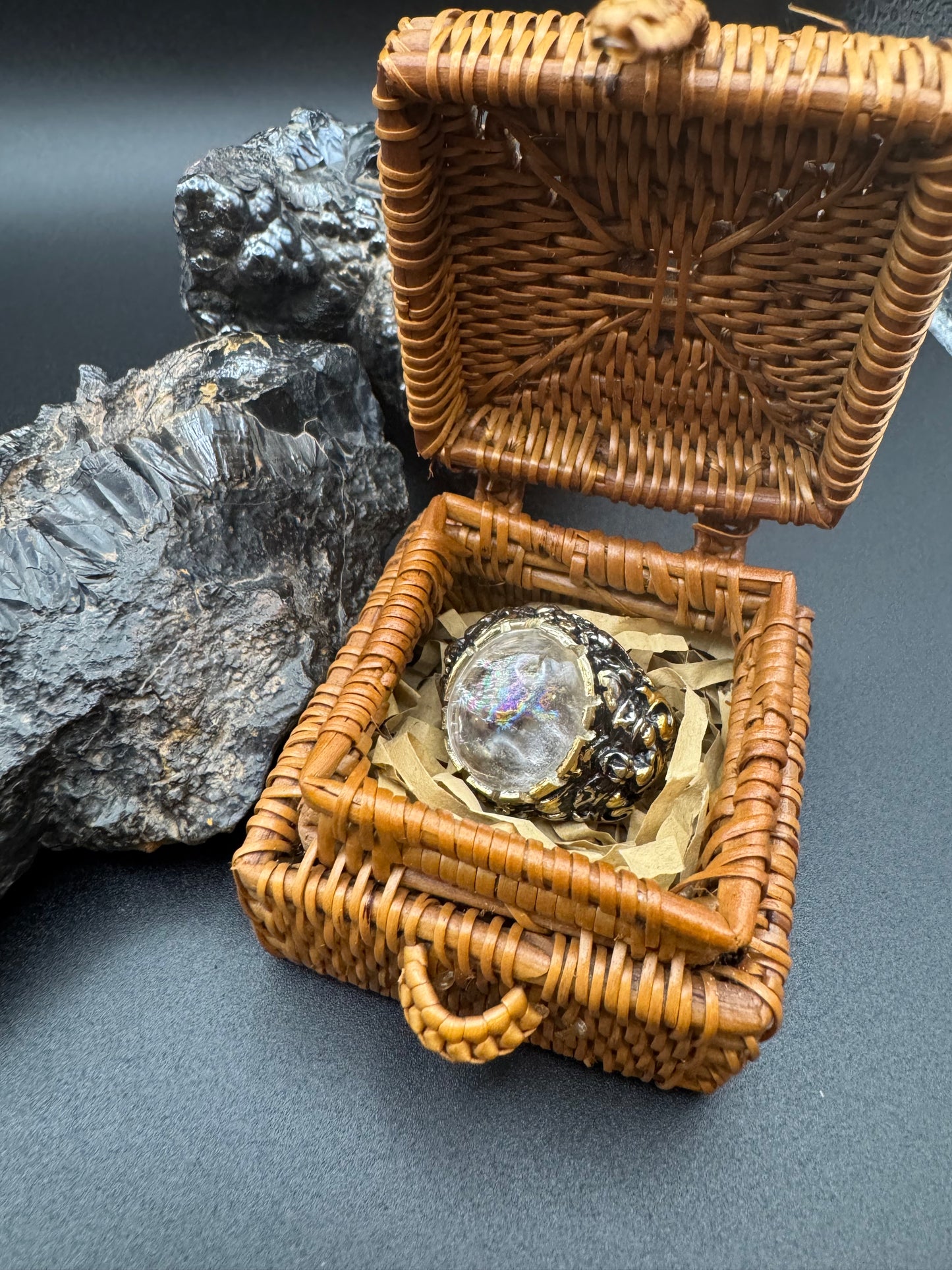 Anello in Argento con Quarzo Ialino