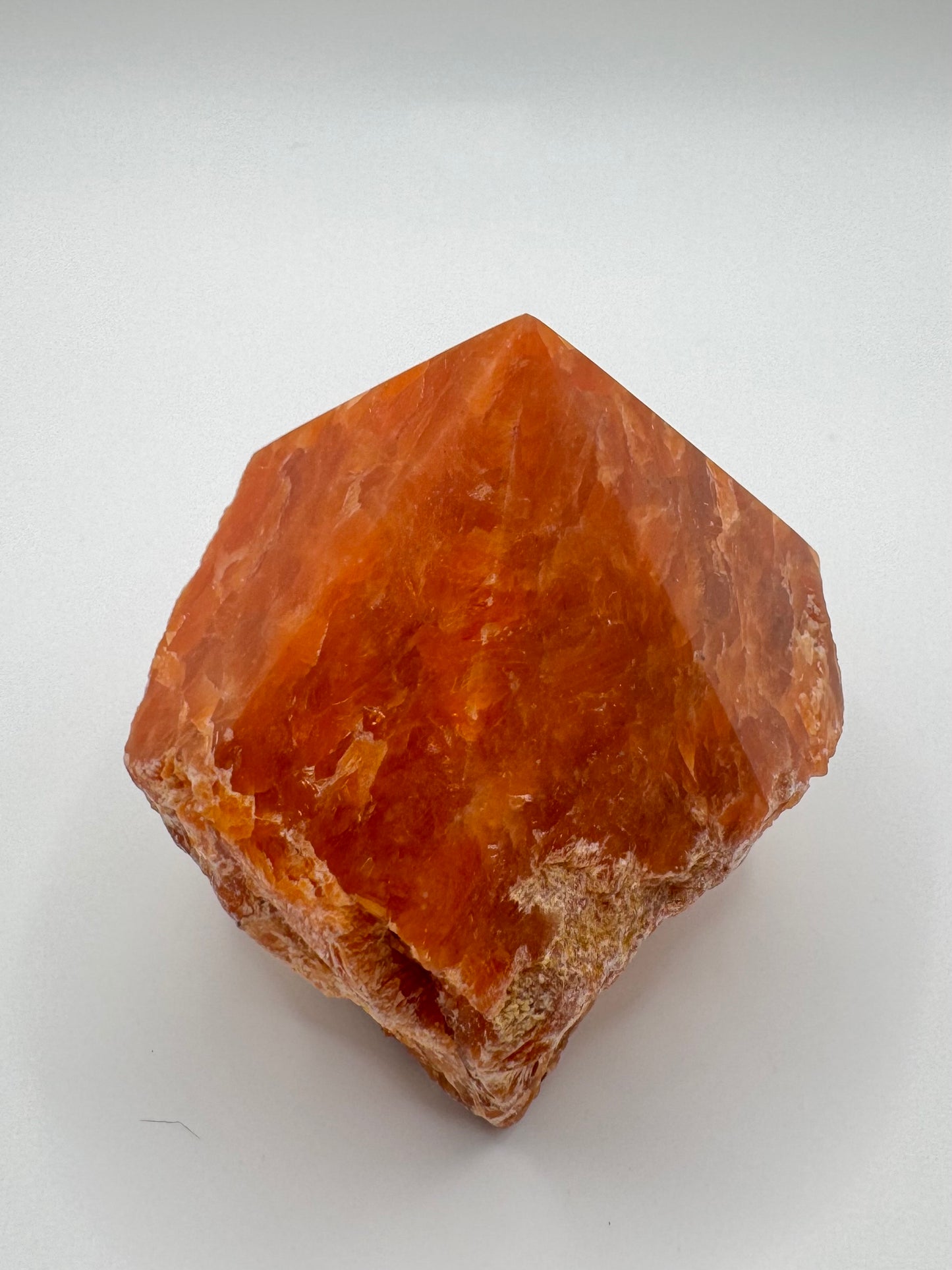 Punta di Calcite Arancione con Base Grezza